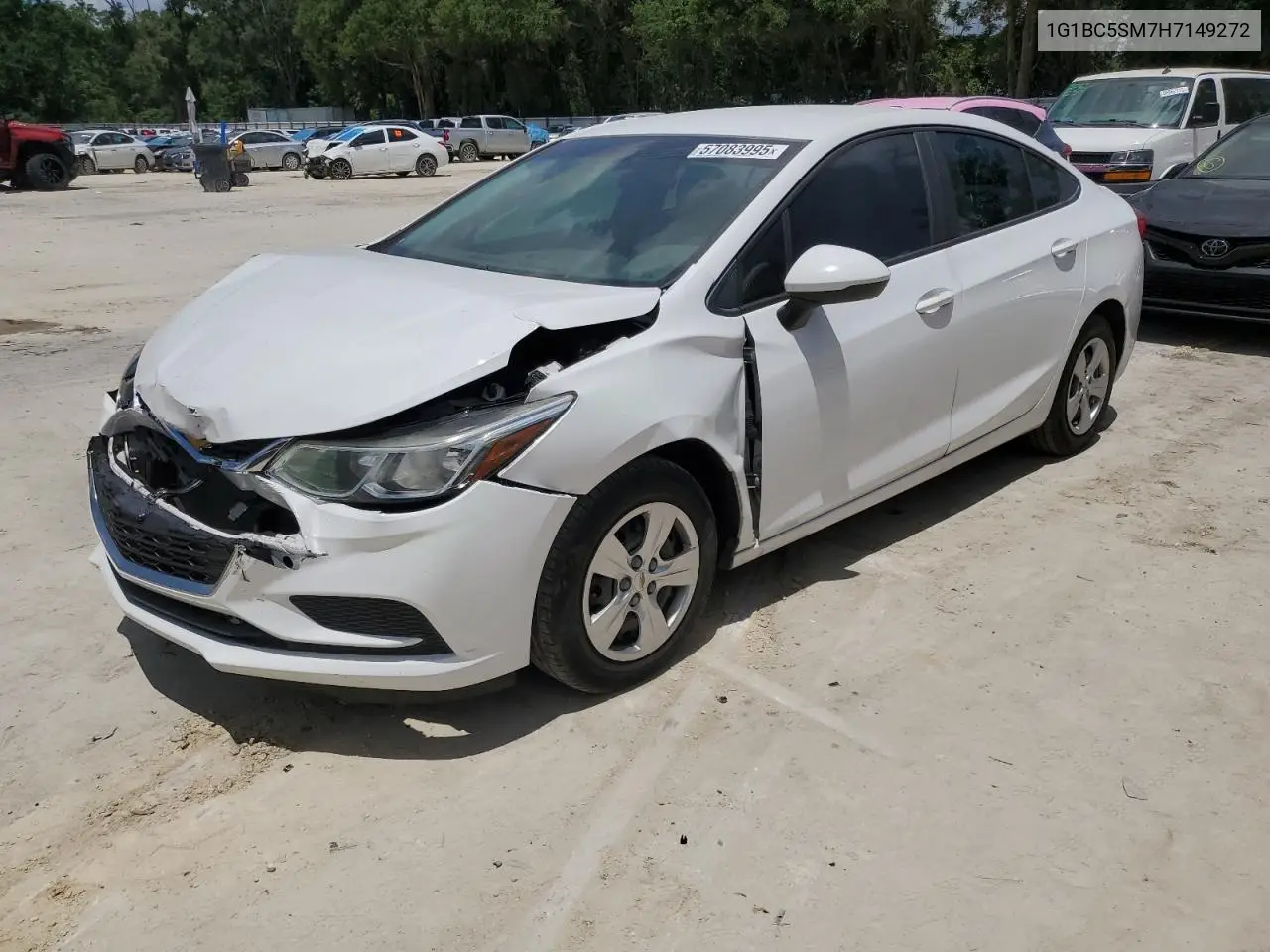 2017 Chevrolet Cruze Ls VIN: 1G1BC5SM7H7149272 Lot: 57083995