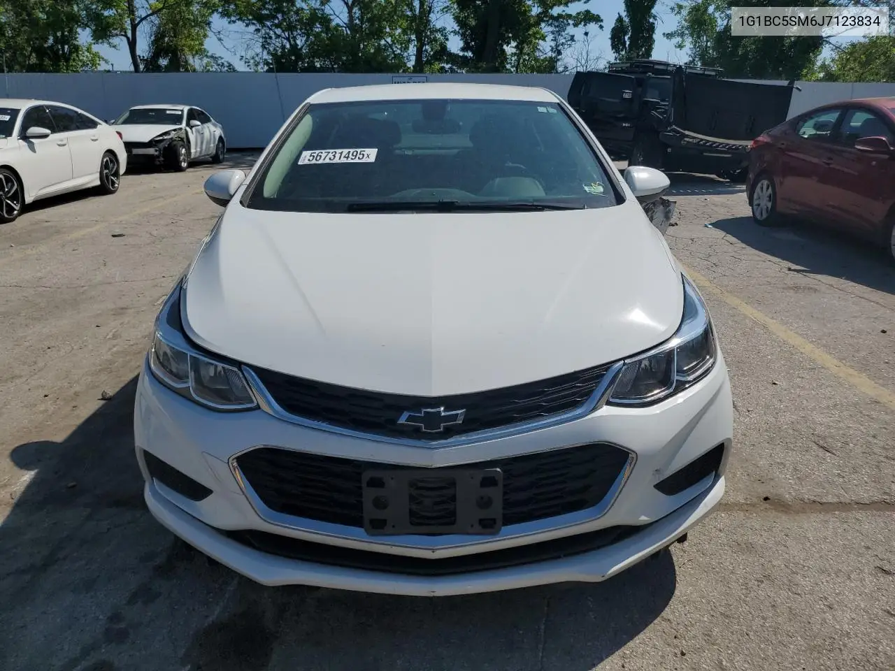 2018 Chevrolet Cruze Ls VIN: 1G1BC5SM6J7123834 Lot: 56731495