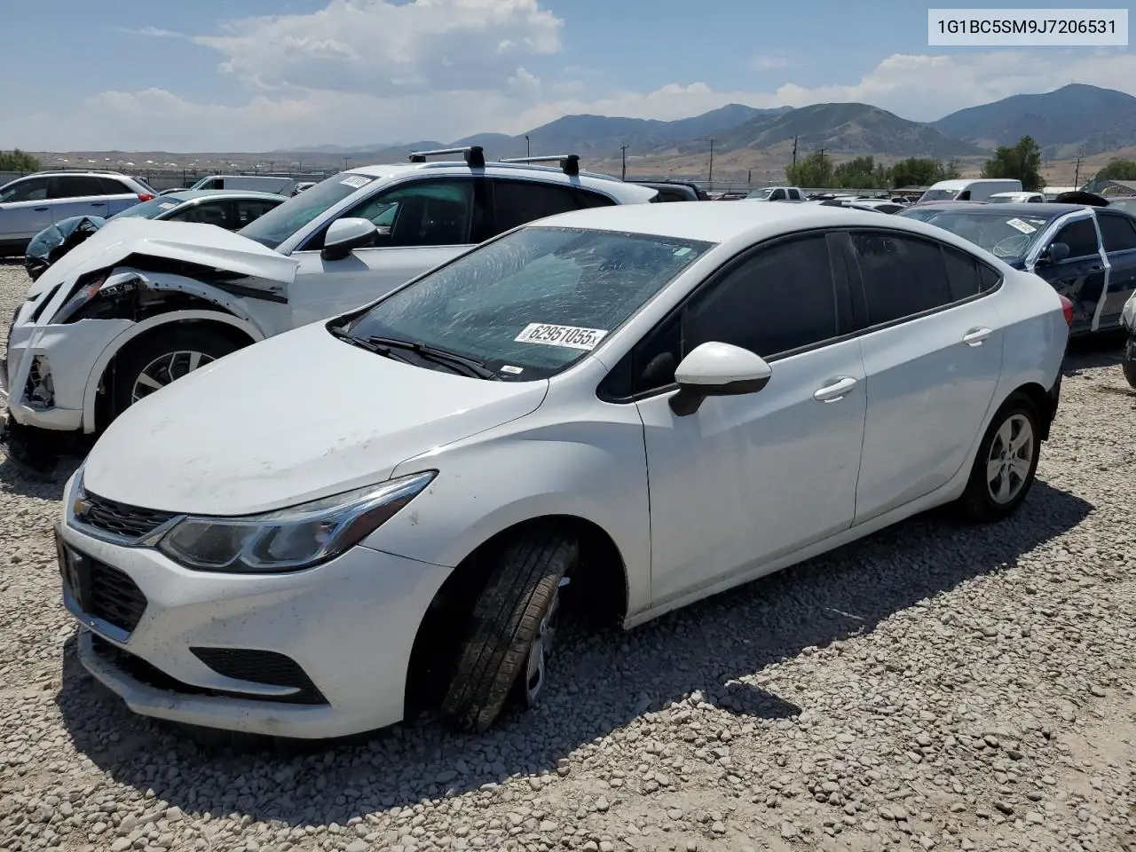 2018 Chevrolet Cruze Ls VIN: 1G1BC5SM9J7206531 Lot: 62951055