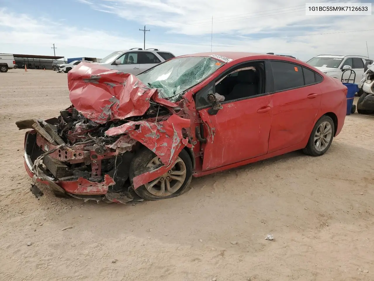 2019 Chevrolet Cruze Ls VIN: 1G1BC5SM9K7126633 Lot: 45128105