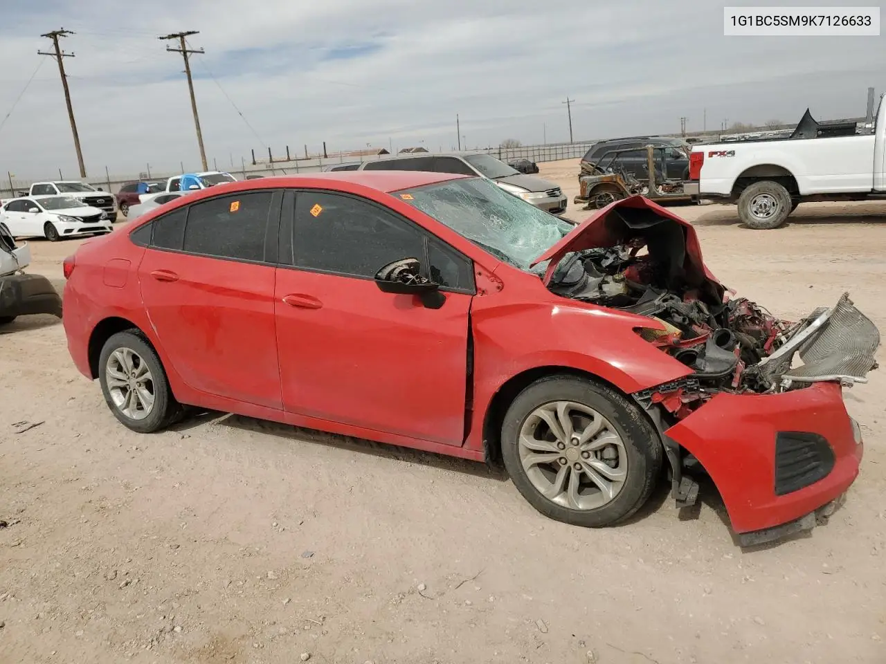 2019 Chevrolet Cruze Ls VIN: 1G1BC5SM9K7126633 Lot: 45128105