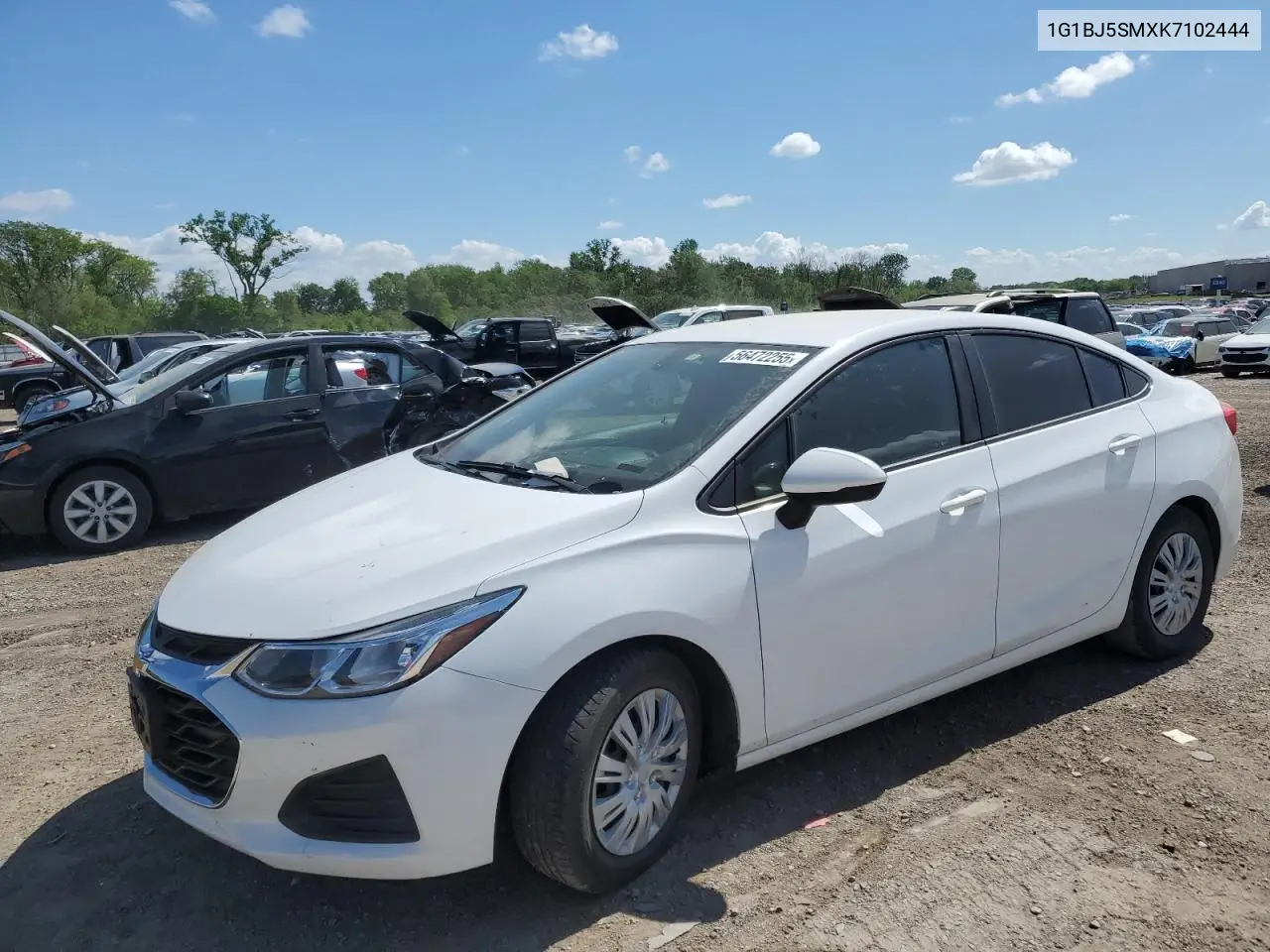 2019 Chevrolet Cruze VIN: 1G1BJ5SMXK7102444 Lot: 56472255