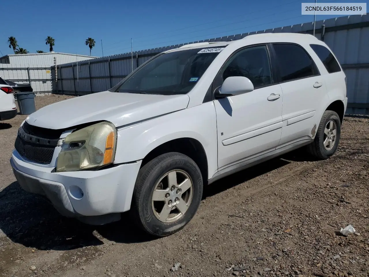 2006 Chevrolet Equinox Lt VIN: 2CNDL63F566184519 Lot: 52546745