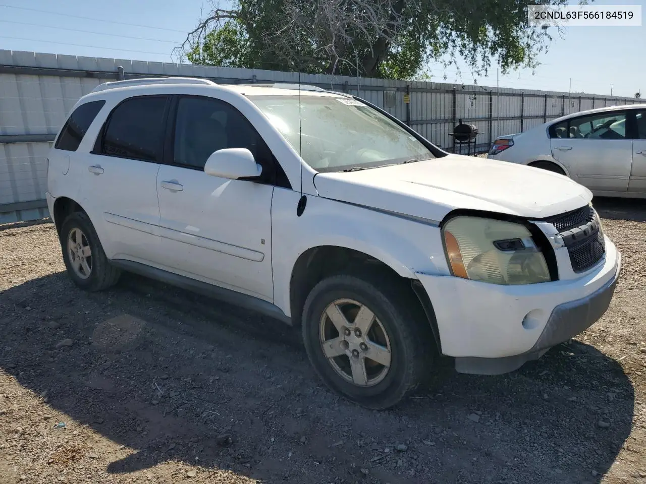 2006 Chevrolet Equinox Lt VIN: 2CNDL63F566184519 Lot: 52546745