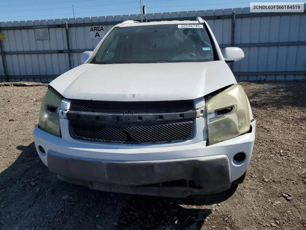 2006 Chevrolet Equinox Lt VIN: 2CNDL63F566184519 Lot: 52546745