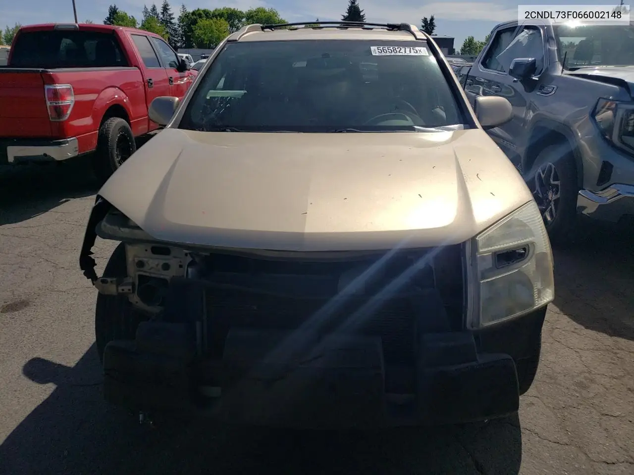 2006 Chevrolet Equinox Lt VIN: 2CNDL73F066002148 Lot: 56582775