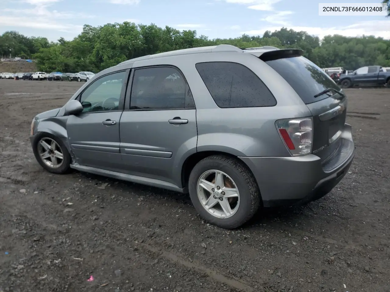 2006 Chevrolet Equinox Lt VIN: 2CNDL73F666012408 Lot: 61531995