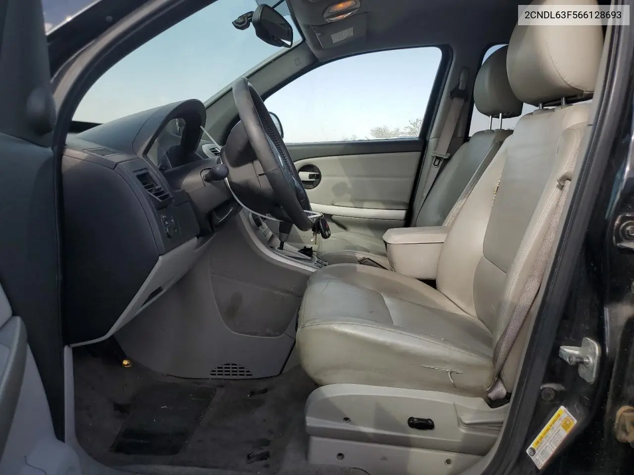 2006 Chevrolet Equinox Lt VIN: 2CNDL63F566128693 Lot: 62234335