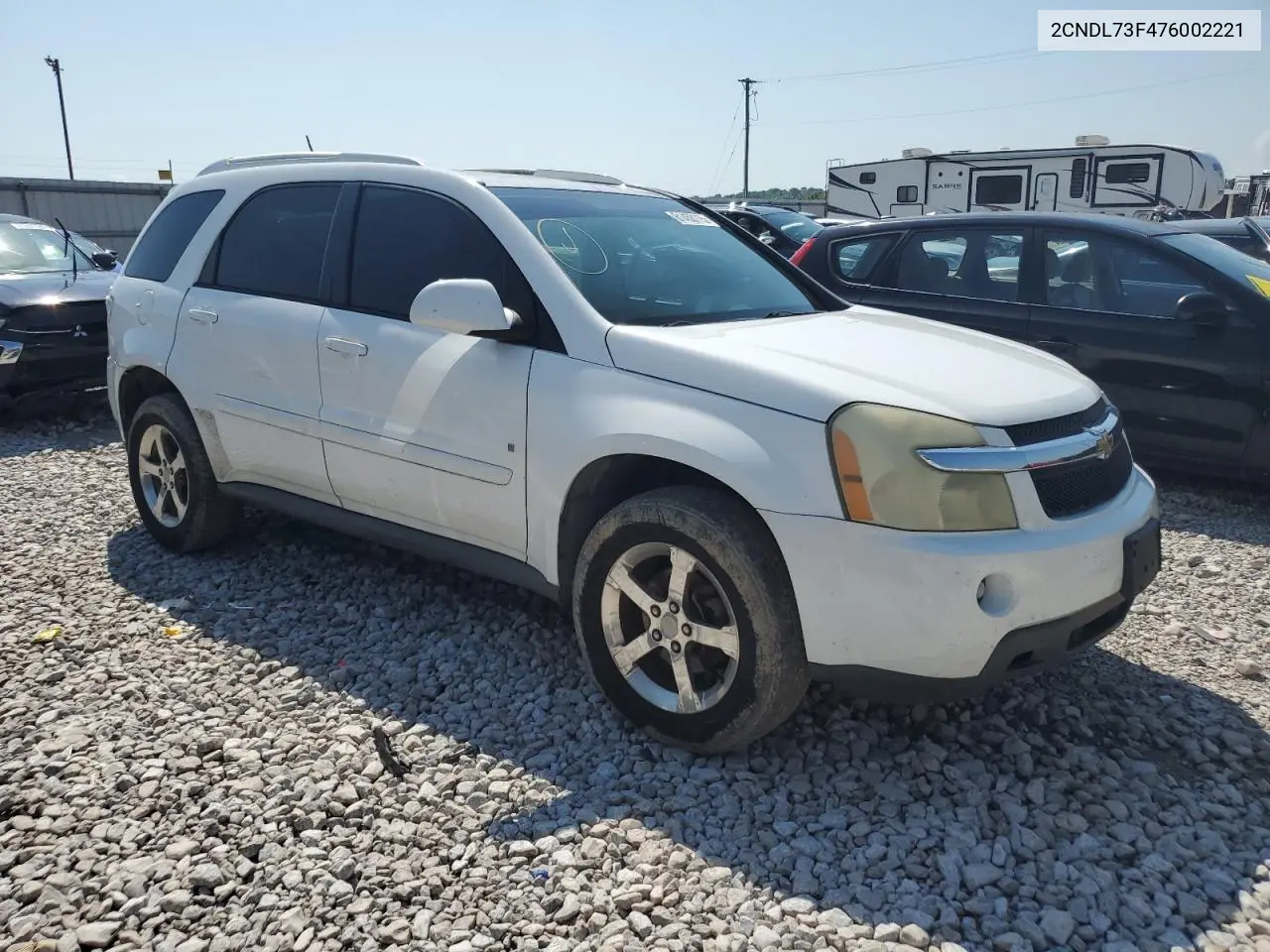 2007 Chevrolet Equinox Lt VIN: 2CNDL73F476002221 Lot: 61458115
