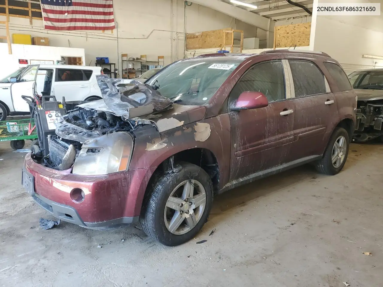 2008 Chevrolet Equinox Lt VIN: 2CNDL63F686321650 Lot: 56128125