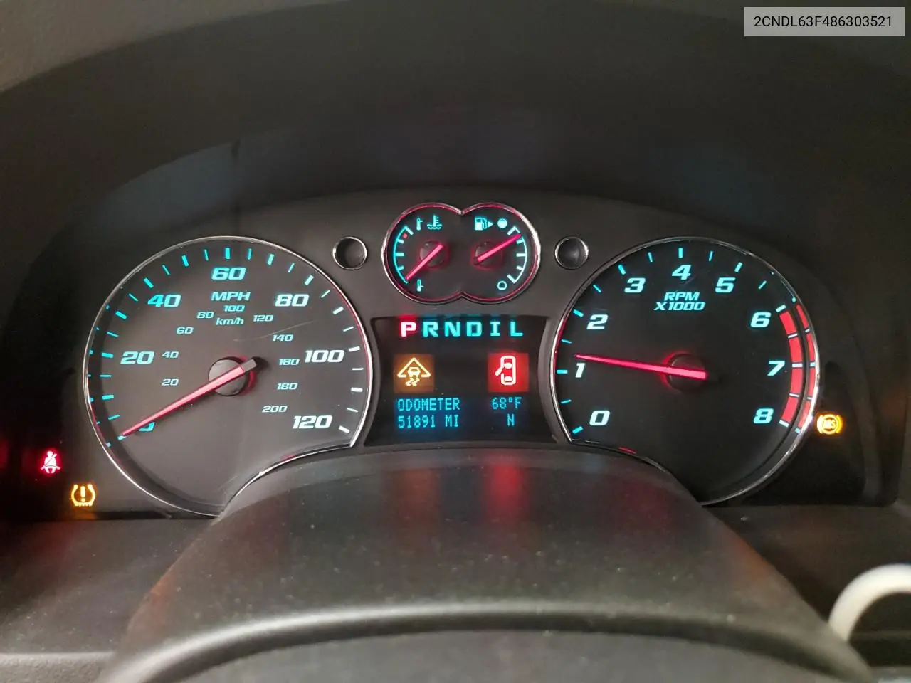 2008 Chevrolet Equinox Lt VIN: 2CNDL63F486303521 Lot: 56141515
