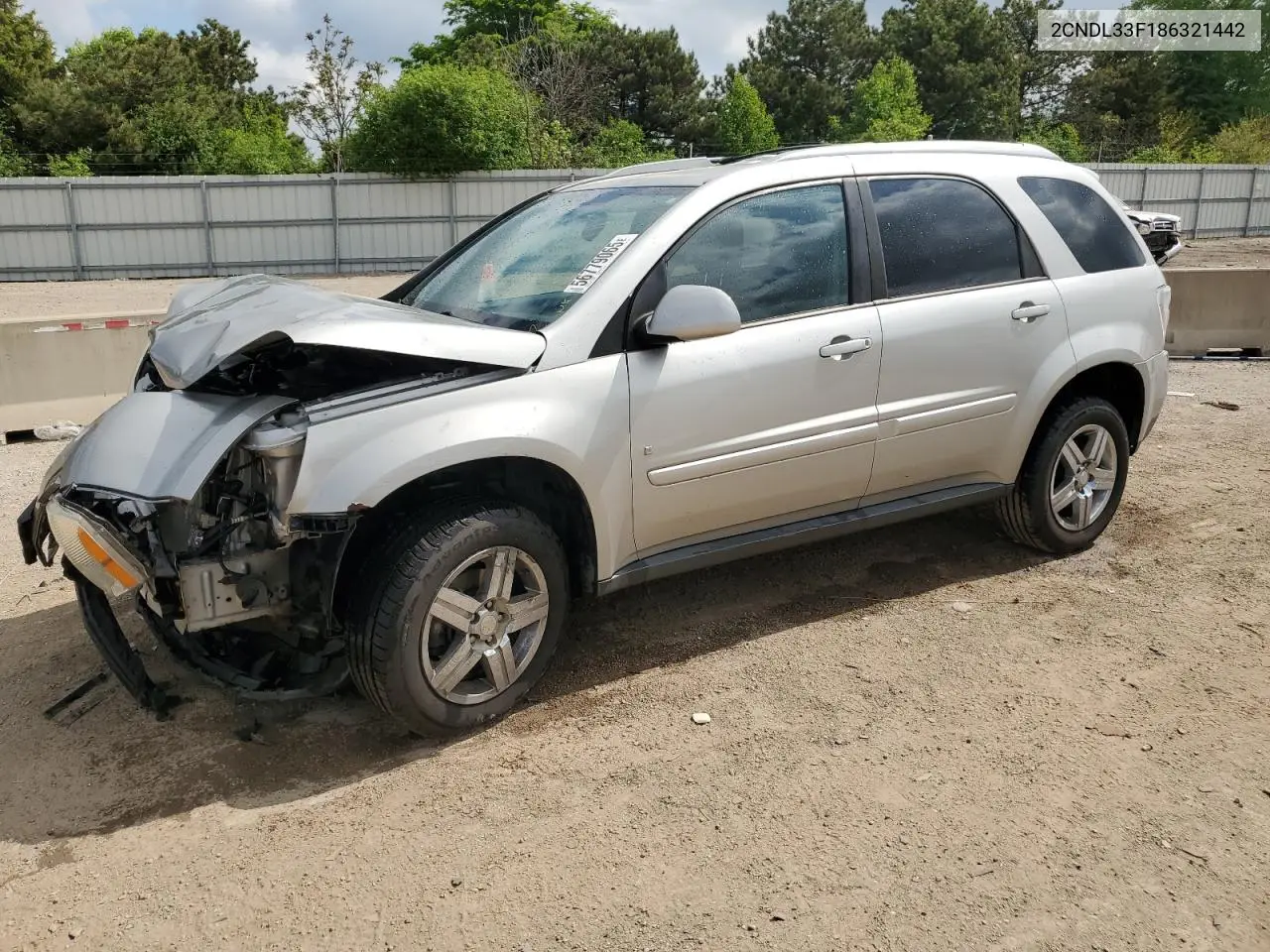 2008 Chevrolet Equinox Lt VIN: 2CNDL33F186321442 Lot: 56779065