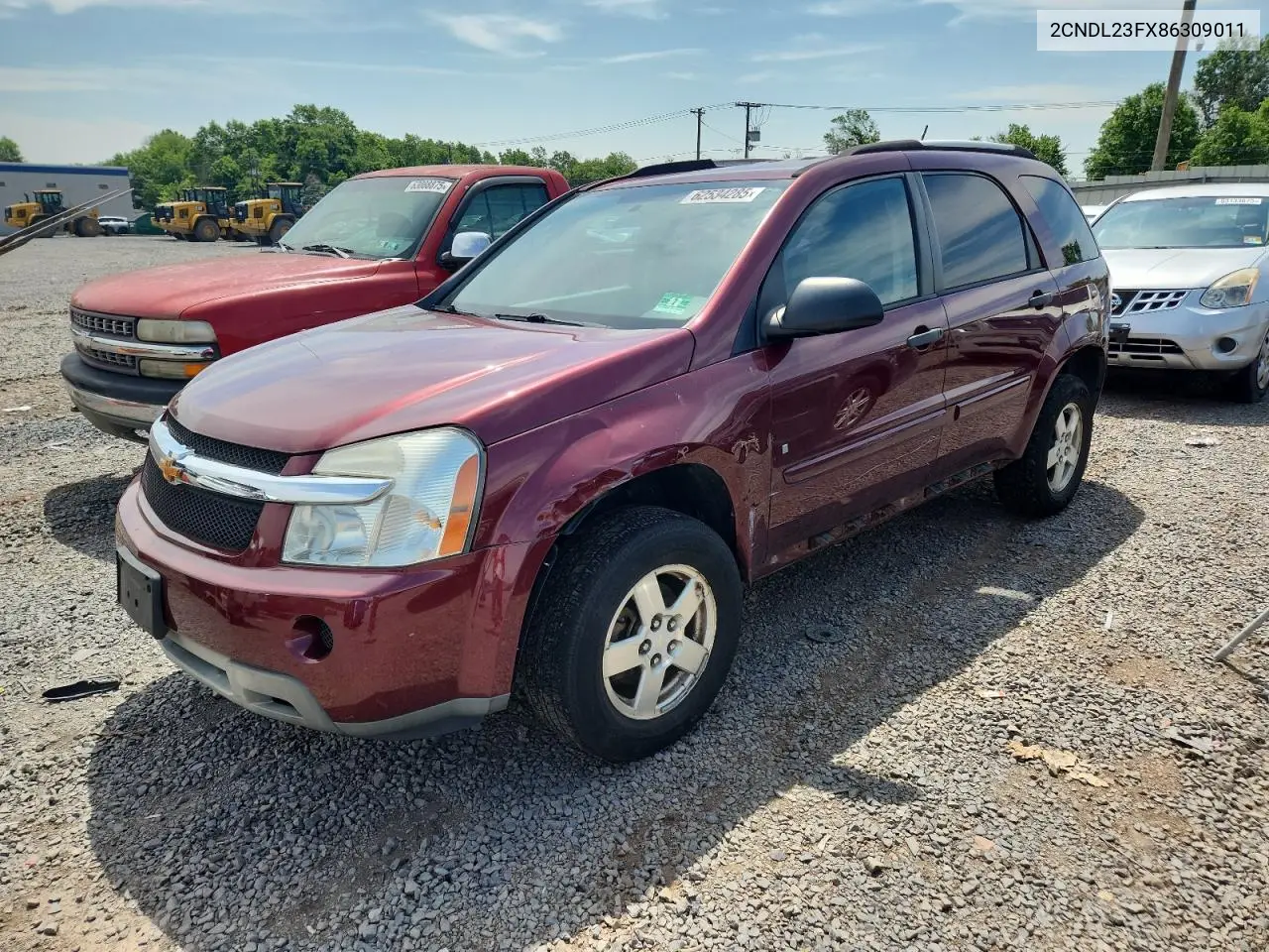 2008 Chevrolet Equinox Ls VIN: 2CNDL23FX86309011 Lot: 62534285