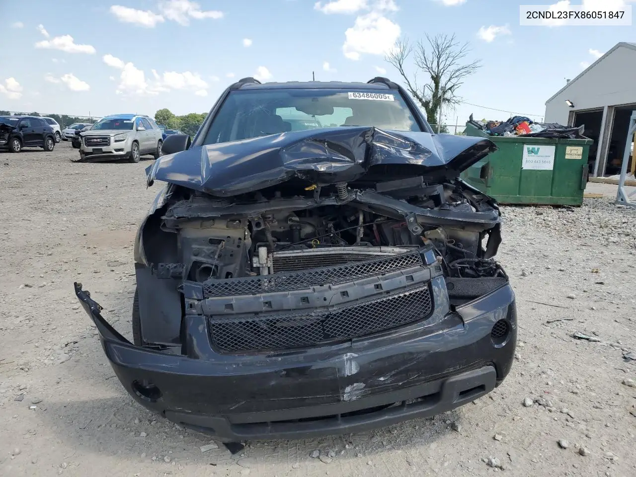 2008 Chevrolet Equinox Ls VIN: 2CNDL23FX86051847 Lot: 63486005