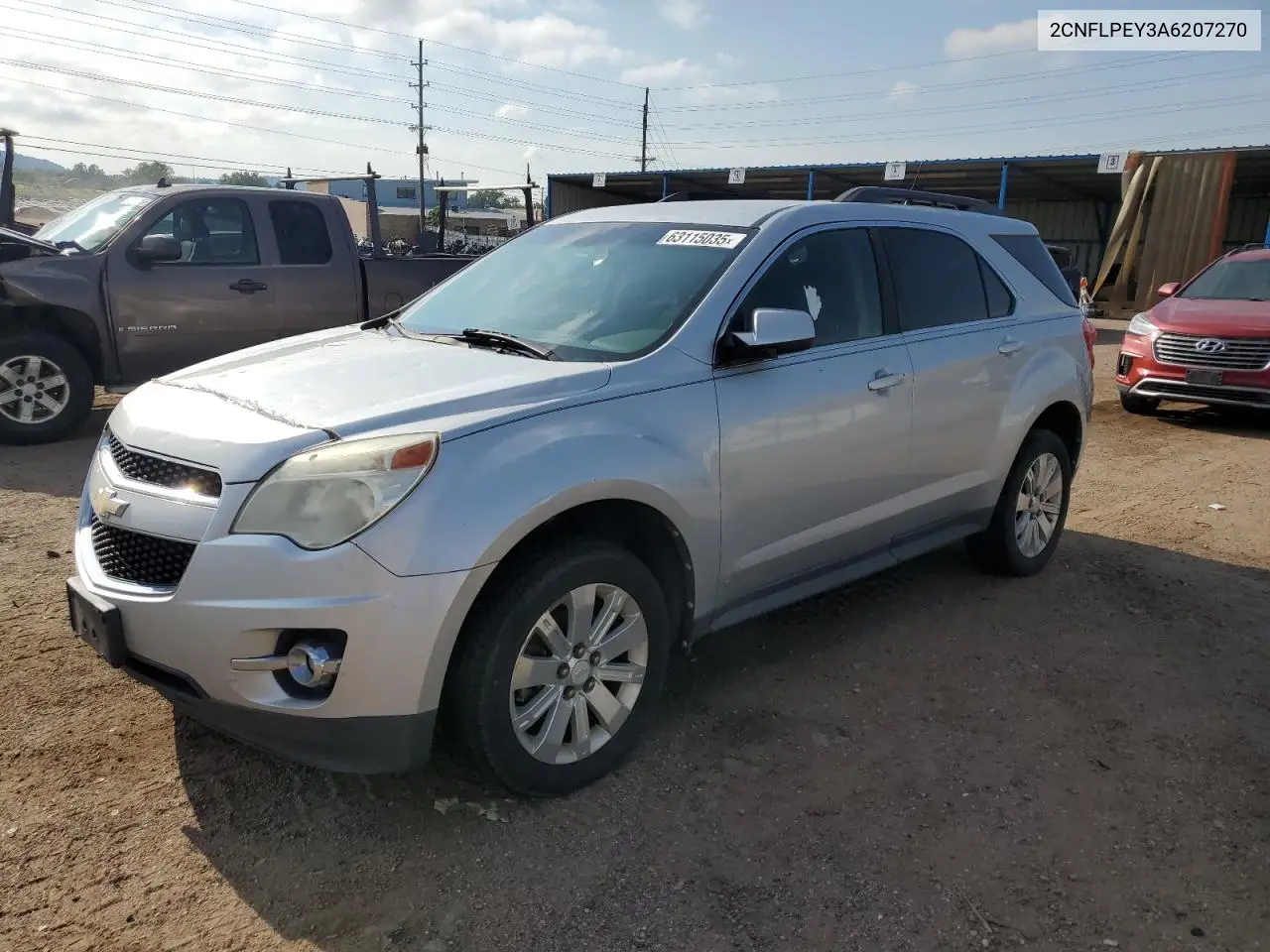 2010 Chevrolet Equinox Lt VIN: 2CNFLPEY3A6207270 Lot: 63115035