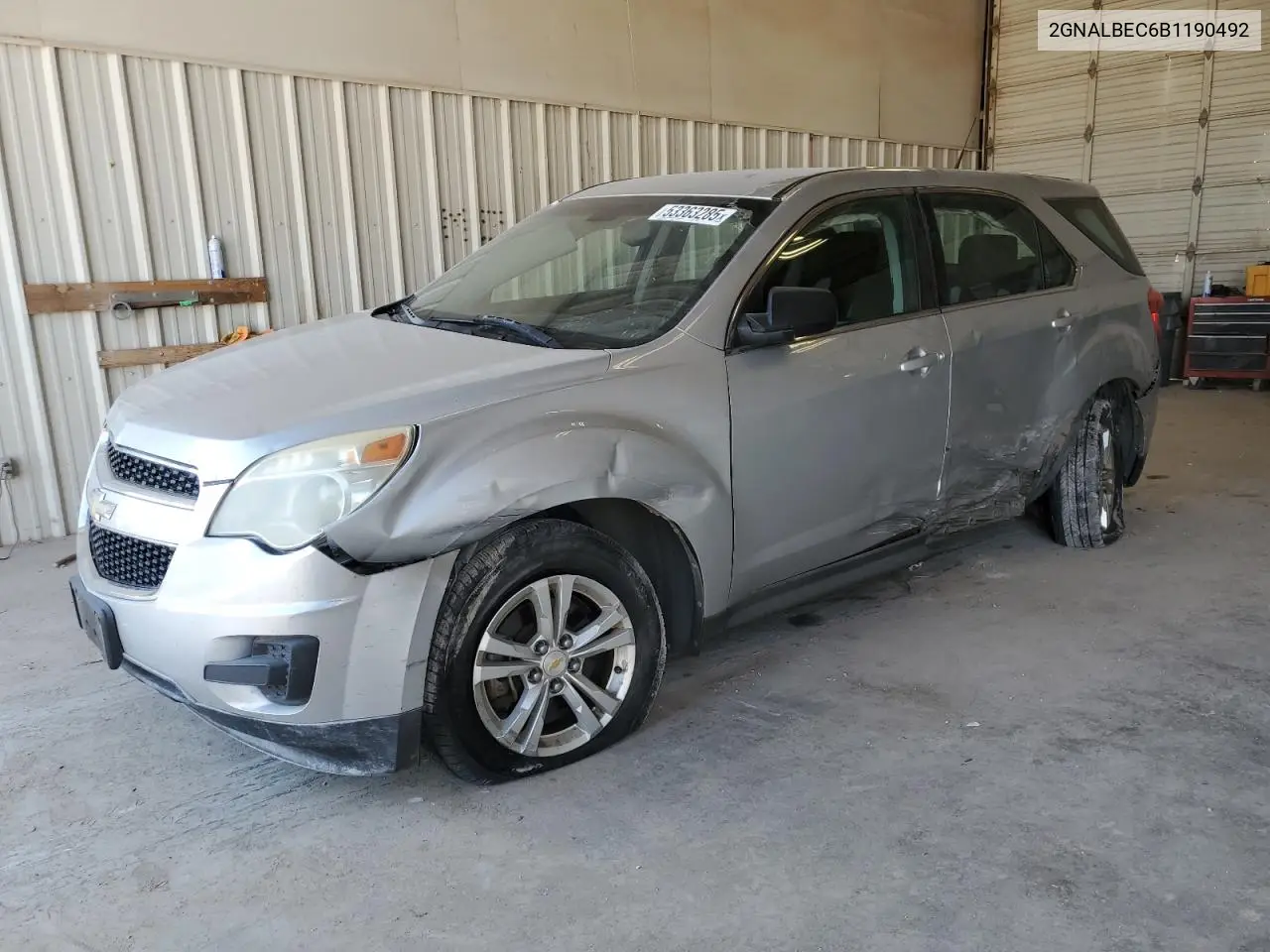 2011 Chevrolet Equinox Ls VIN: 2GNALBEC6B1190492 Lot: 53363285