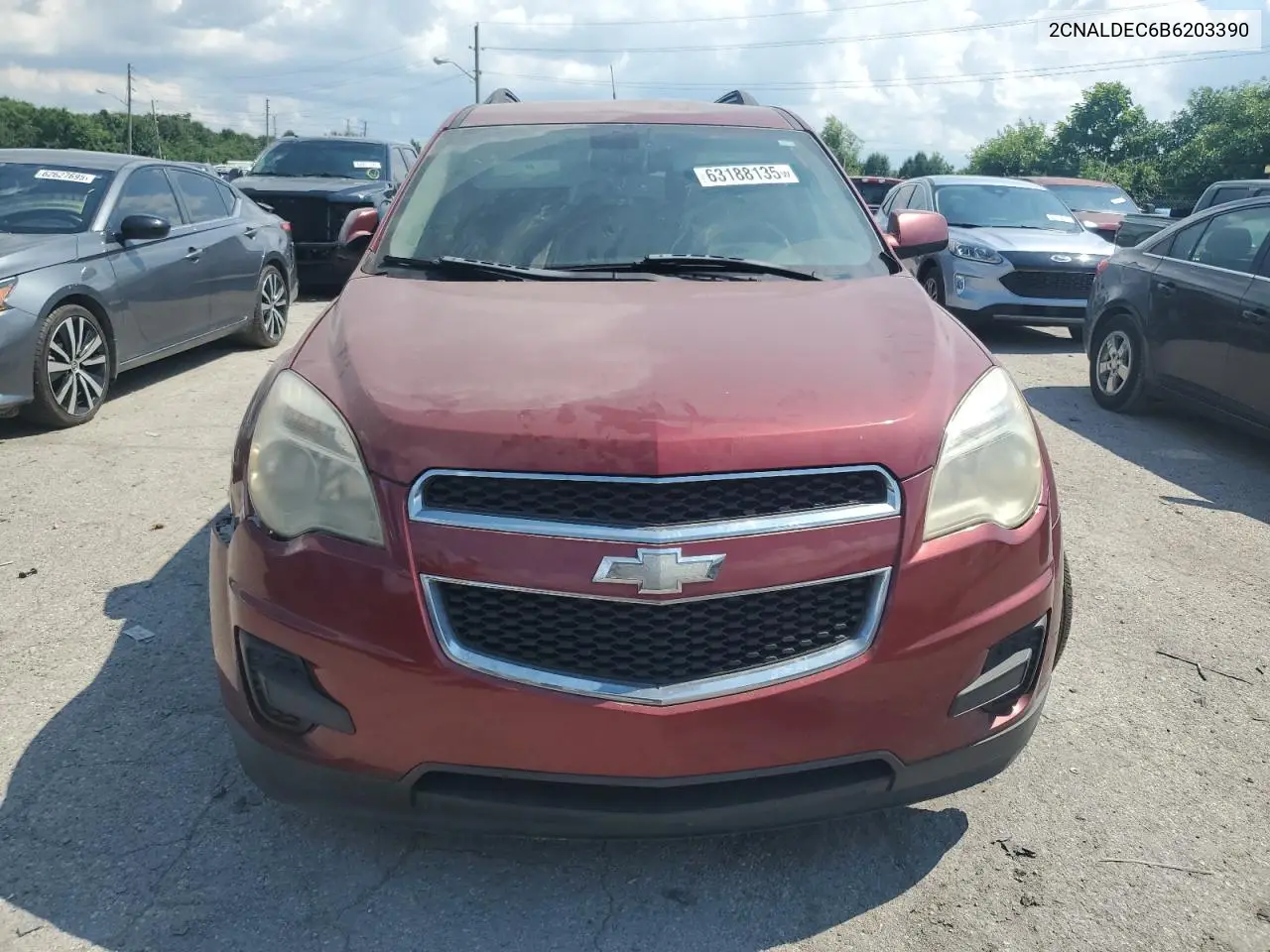 2011 Chevrolet Equinox Lt VIN: 2CNALDEC6B6203390 Lot: 63188135