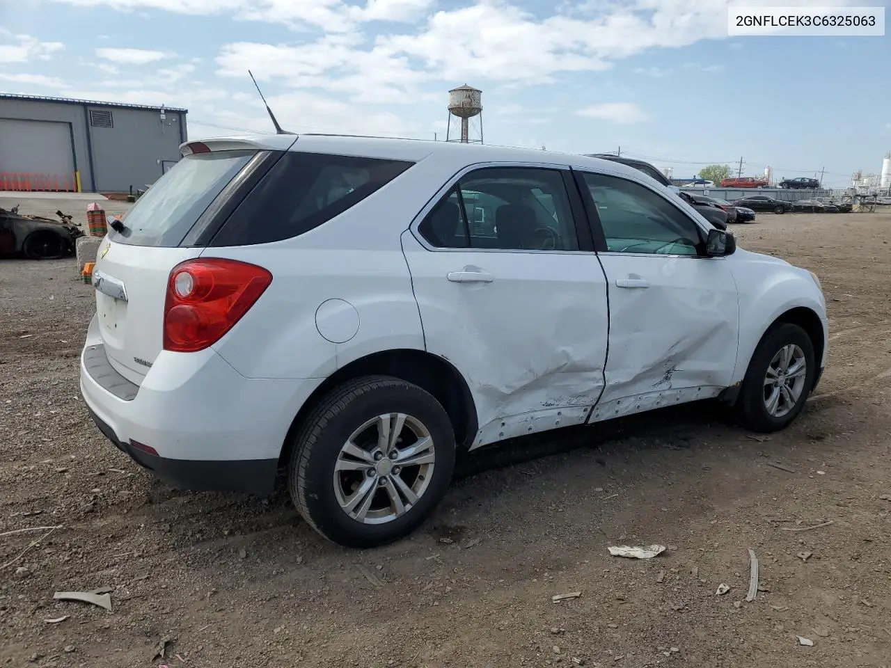 2012 Chevrolet Equinox Ls VIN: 2GNFLCEK3C6325063 Lot: 56991325