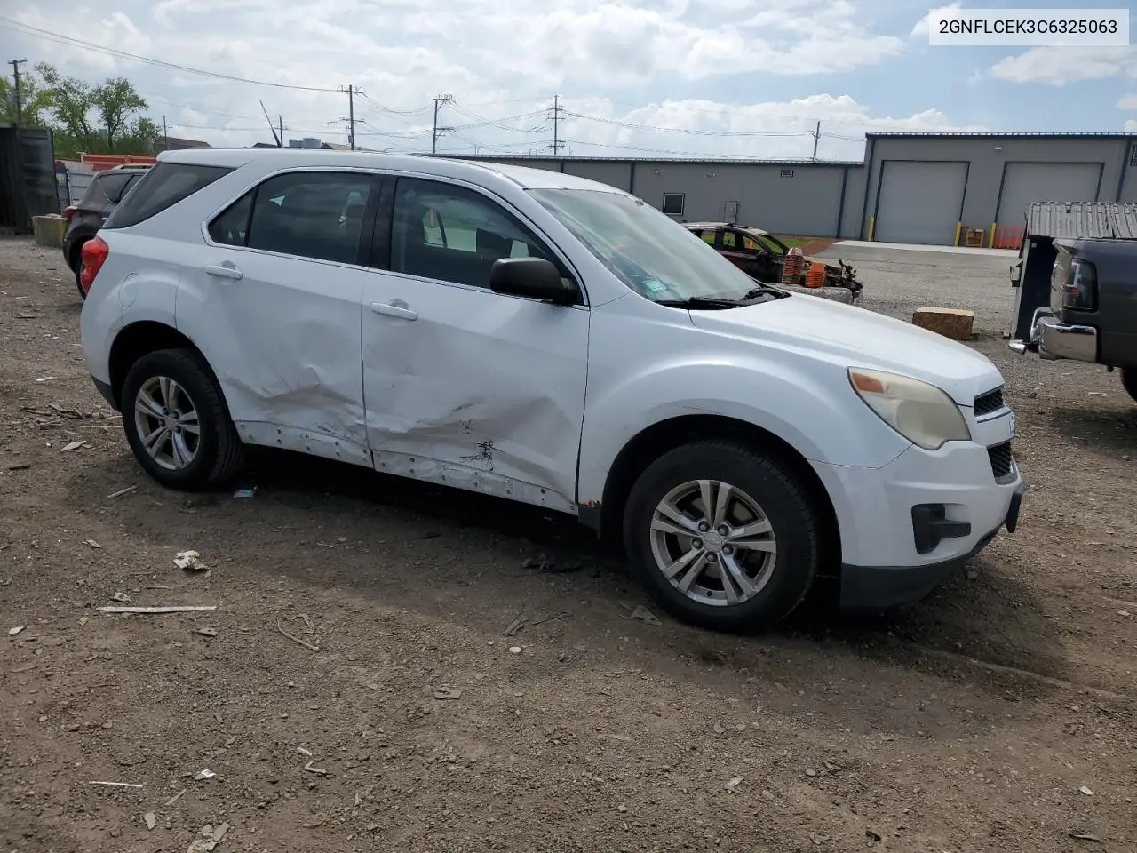2012 Chevrolet Equinox Ls VIN: 2GNFLCEK3C6325063 Lot: 56991325