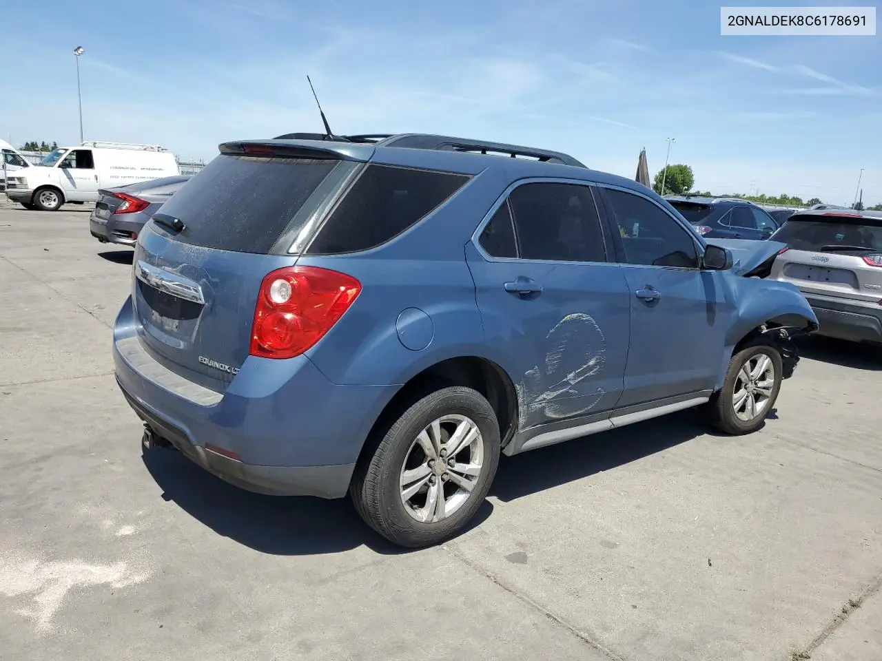 2012 Chevrolet Equinox Lt VIN: 2GNALDEK8C6178691 Lot: 57104155