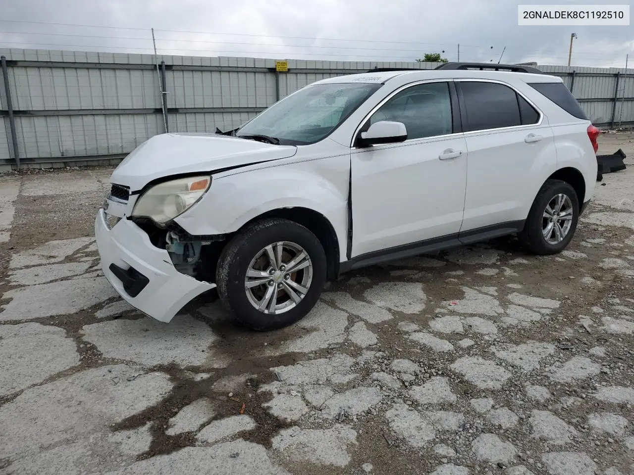 2012 Chevrolet Equinox Lt VIN: 2GNALDEK8C1192510 Lot: 62113465