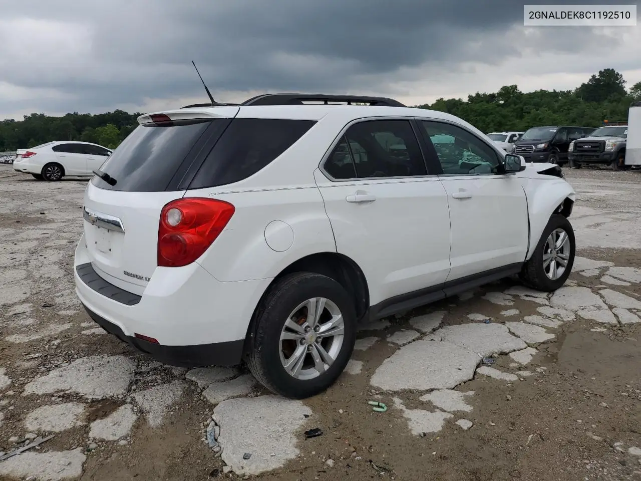 2012 Chevrolet Equinox Lt VIN: 2GNALDEK8C1192510 Lot: 62113465