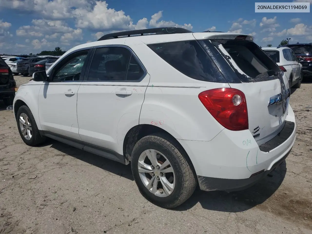 2012 Chevrolet Equinox Lt VIN: 2GNALDEK9C1194069 Lot: 63107515