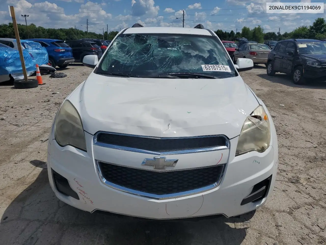 2012 Chevrolet Equinox Lt VIN: 2GNALDEK9C1194069 Lot: 63107515
