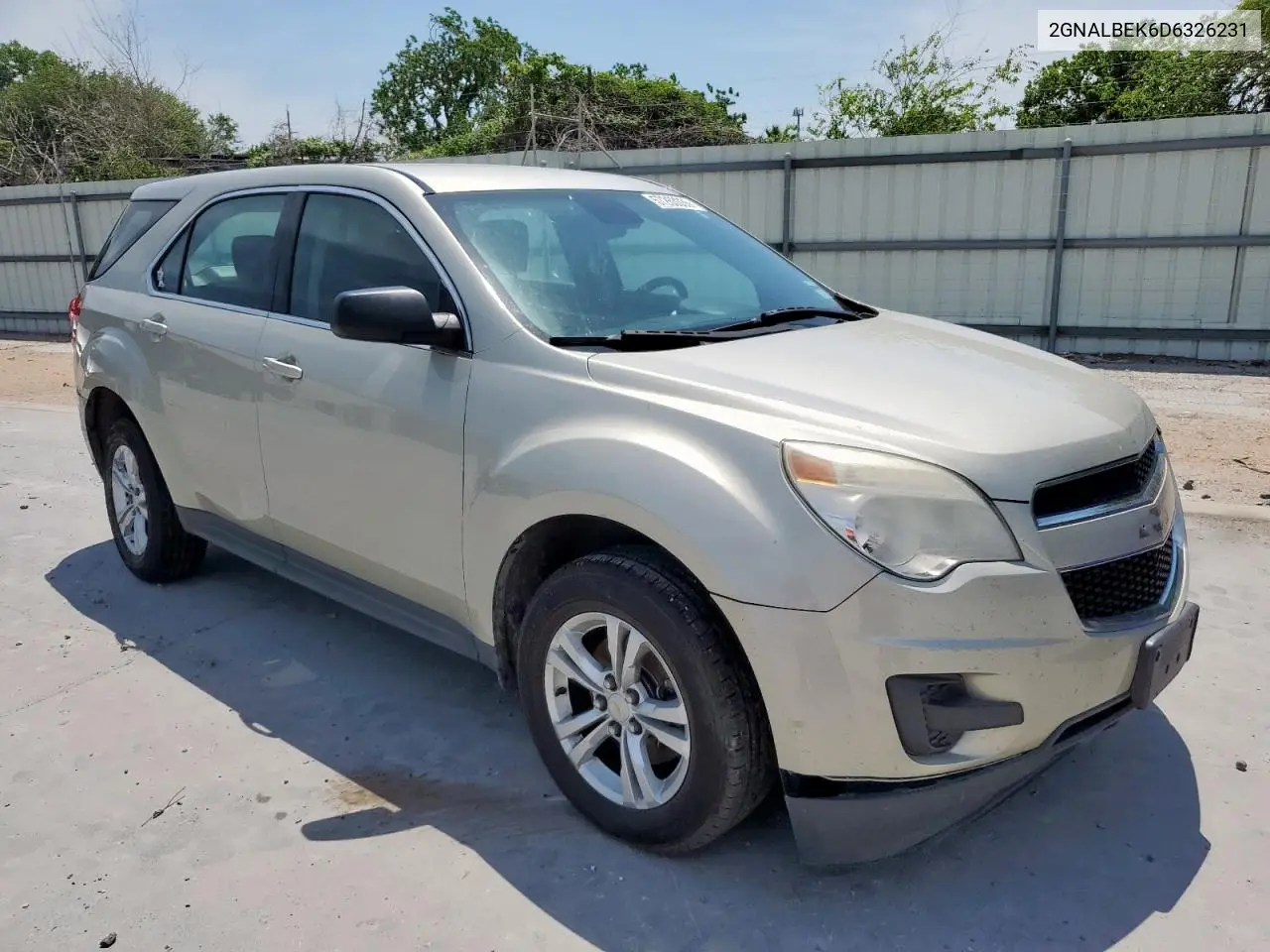 2013 Chevrolet Equinox Ls VIN: 2GNALBEK6D6326231 Lot: 57263335