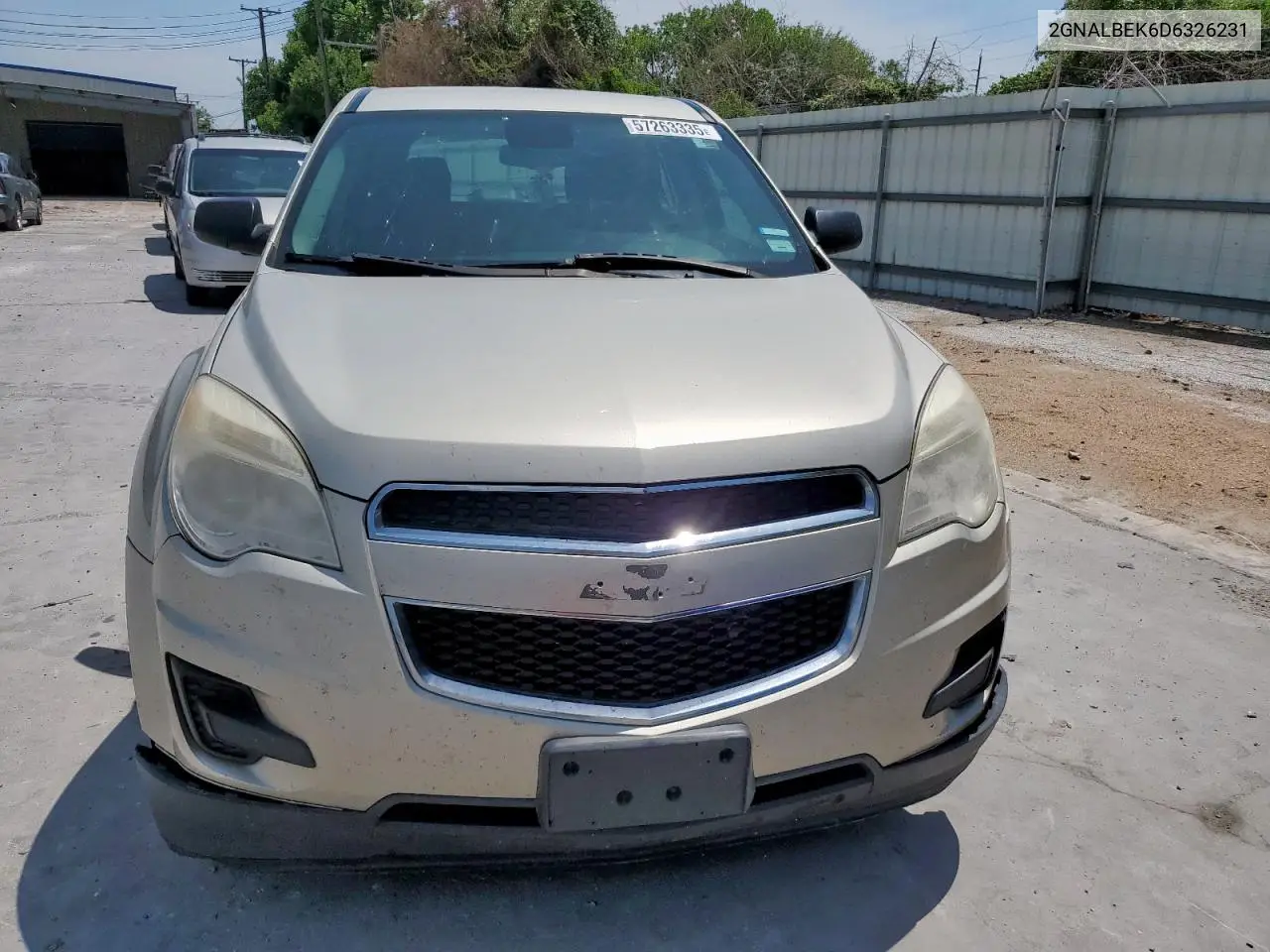 2013 Chevrolet Equinox Ls VIN: 2GNALBEK6D6326231 Lot: 57263335