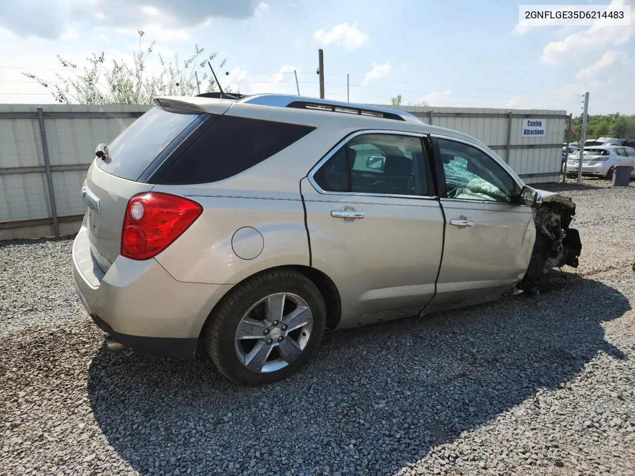 2013 Chevrolet Equinox Ltz VIN: 2GNFLGE35D6214483 Lot: 62934455