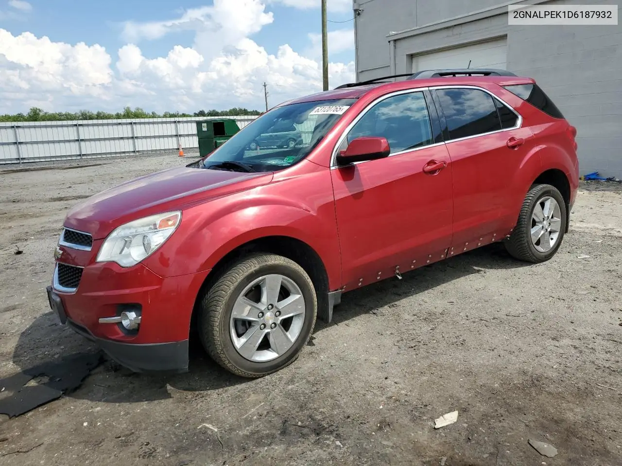 2013 Chevrolet Equinox Lt VIN: 2GNALPEK1D6187932 Lot: 63120765