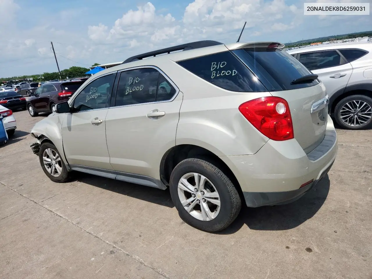 2013 Chevrolet Equinox Lt VIN: 2GNALDEK8D6259031 Lot: 64688035
