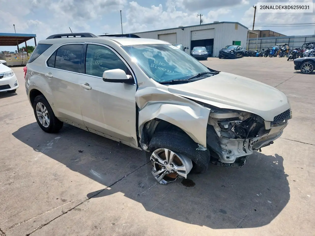 2013 Chevrolet Equinox Lt VIN: 2GNALDEK8D6259031 Lot: 64688035