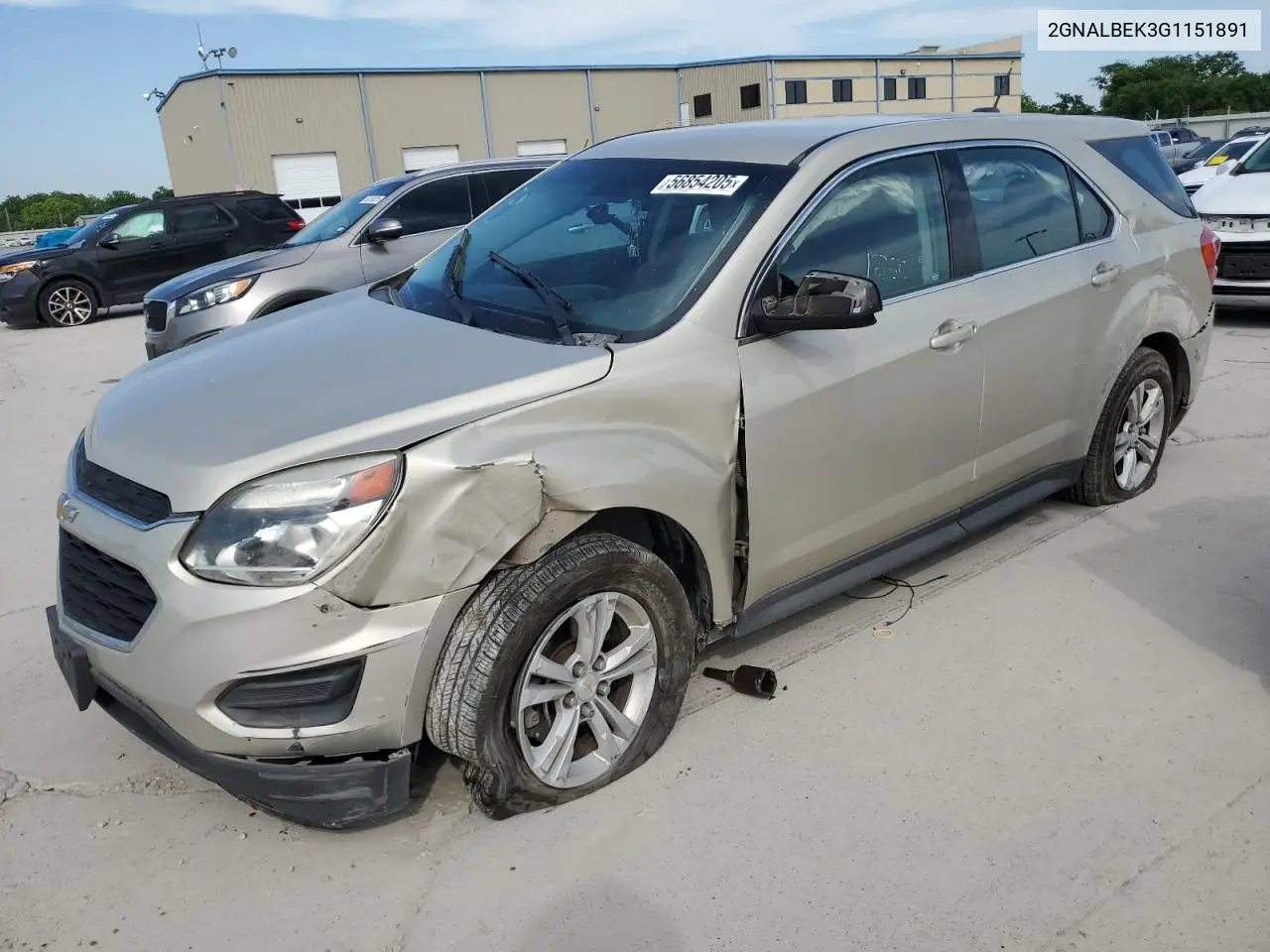 2016 Chevrolet Equinox Ls VIN: 2GNALBEK3G1151891 Lot: 56854205