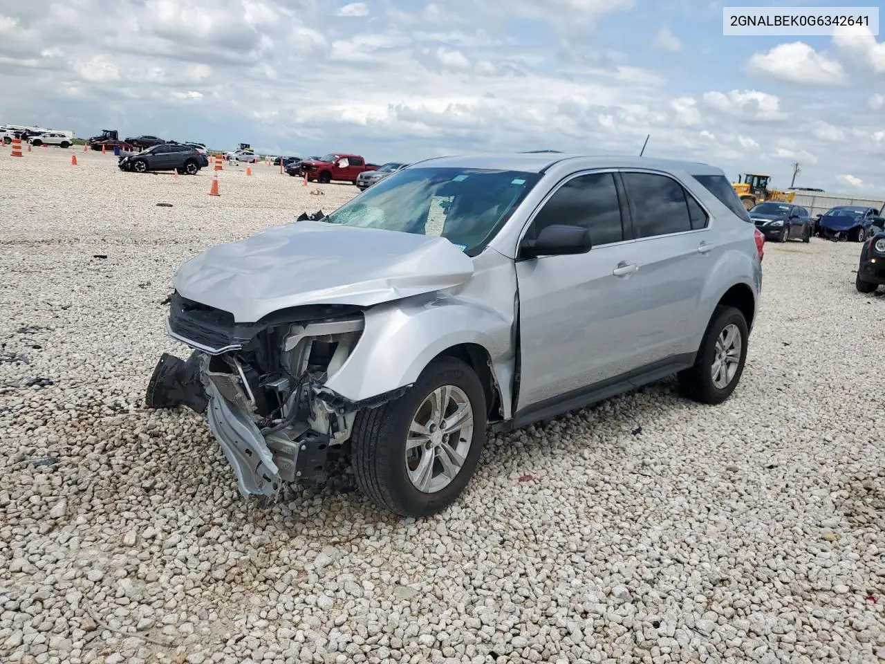 2016 Chevrolet Equinox Ls VIN: 2GNALBEK0G6342641 Lot: 58422765