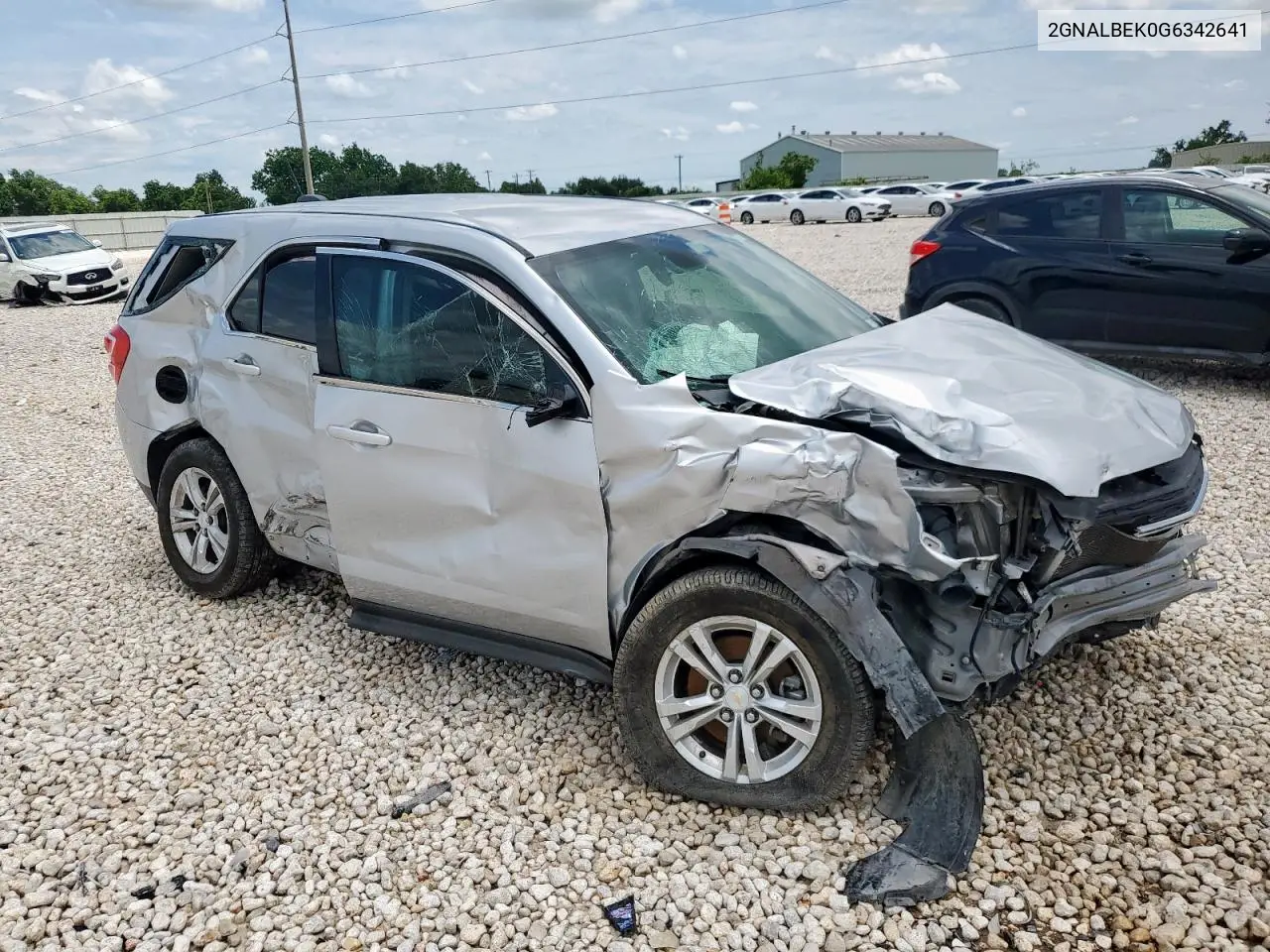 2016 Chevrolet Equinox Ls VIN: 2GNALBEK0G6342641 Lot: 58422765