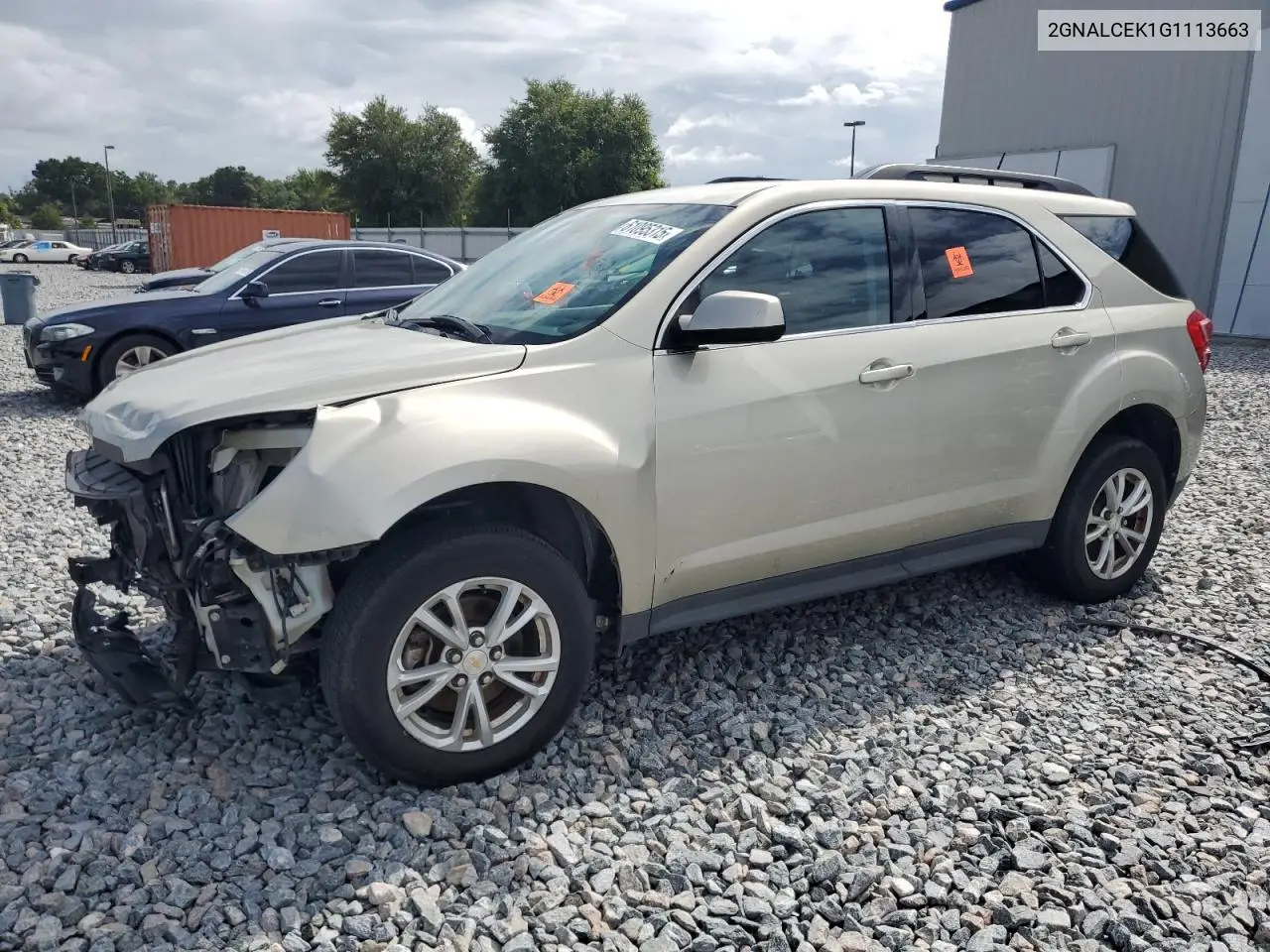 2016 Chevrolet Equinox Lt VIN: 2GNALCEK1G1113663 Lot: 61095315