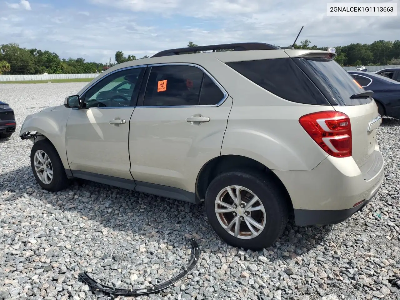 2016 Chevrolet Equinox Lt VIN: 2GNALCEK1G1113663 Lot: 61095315