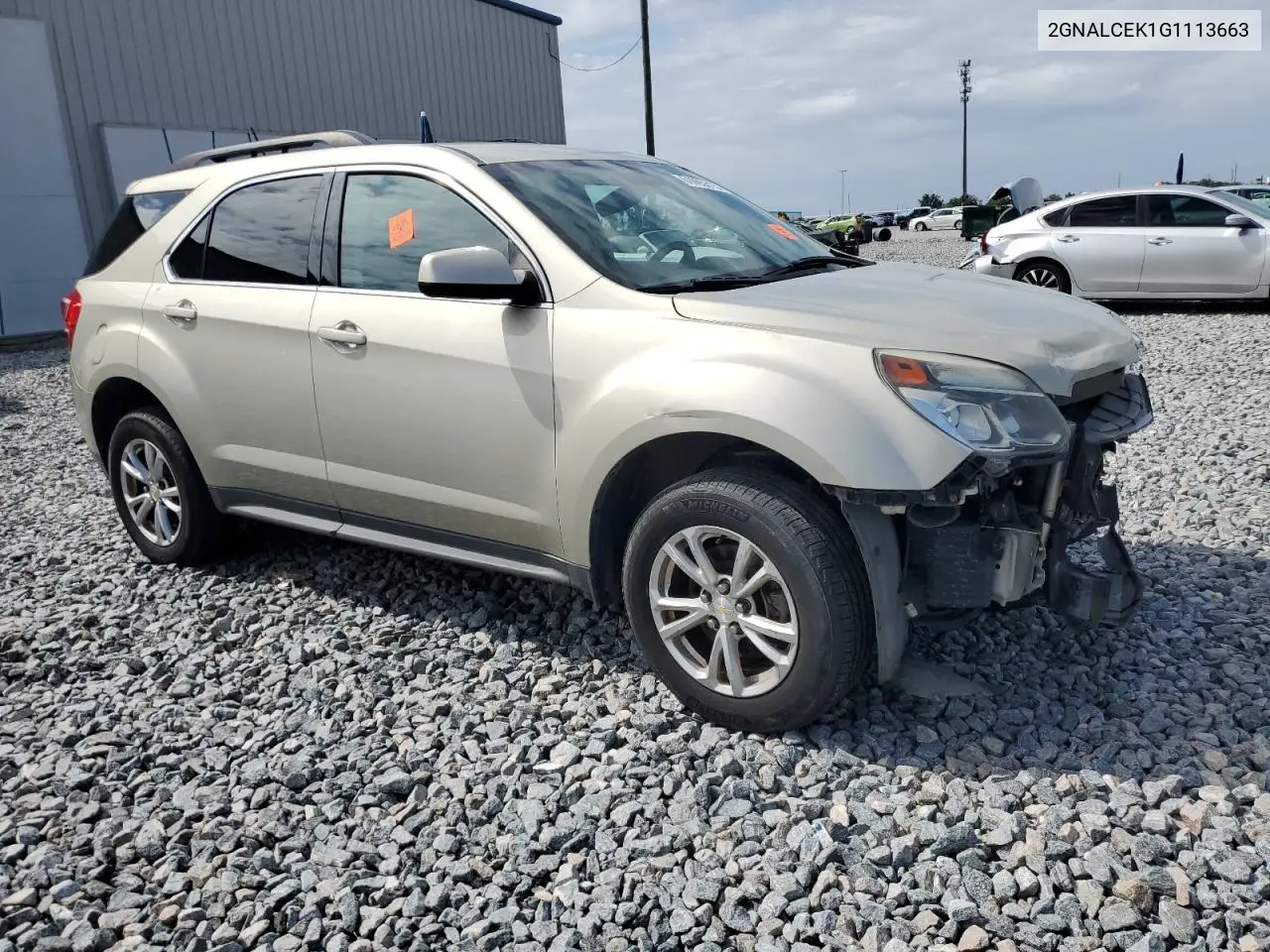 2016 Chevrolet Equinox Lt VIN: 2GNALCEK1G1113663 Lot: 61095315