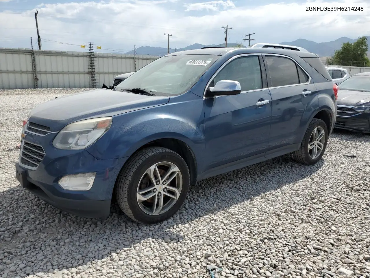 2017 Chevrolet Equinox Premier VIN: 2GNFLGE39H6214248 Lot: 63037375
