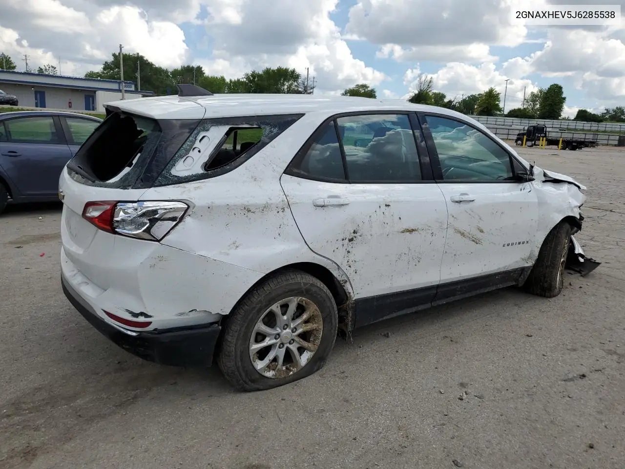 2018 Chevrolet Equinox Ls VIN: 2GNAXHEV5J6285538 Lot: 56920635