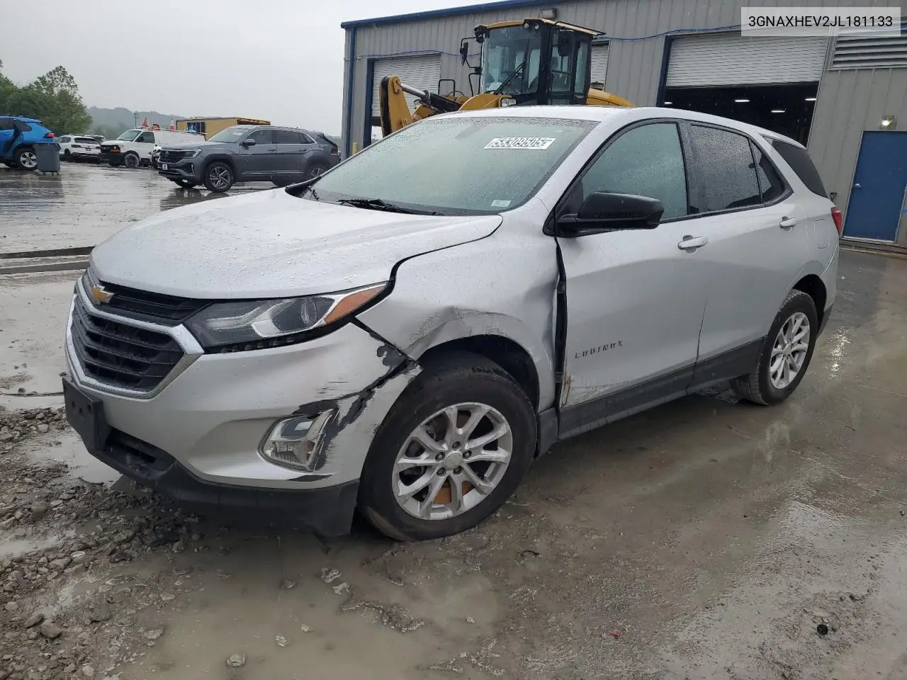 2018 Chevrolet Equinox Ls VIN: 3GNAXHEV2JL181133 Lot: 58309505