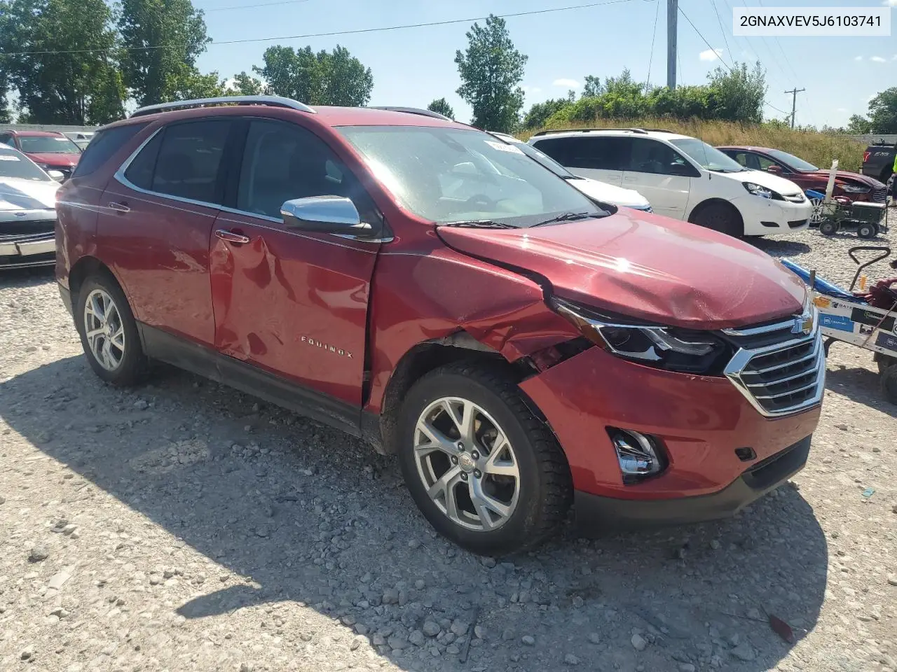 2018 Chevrolet Equinox Premier VIN: 2GNAXVEV5J6103741 Lot: 60978235
