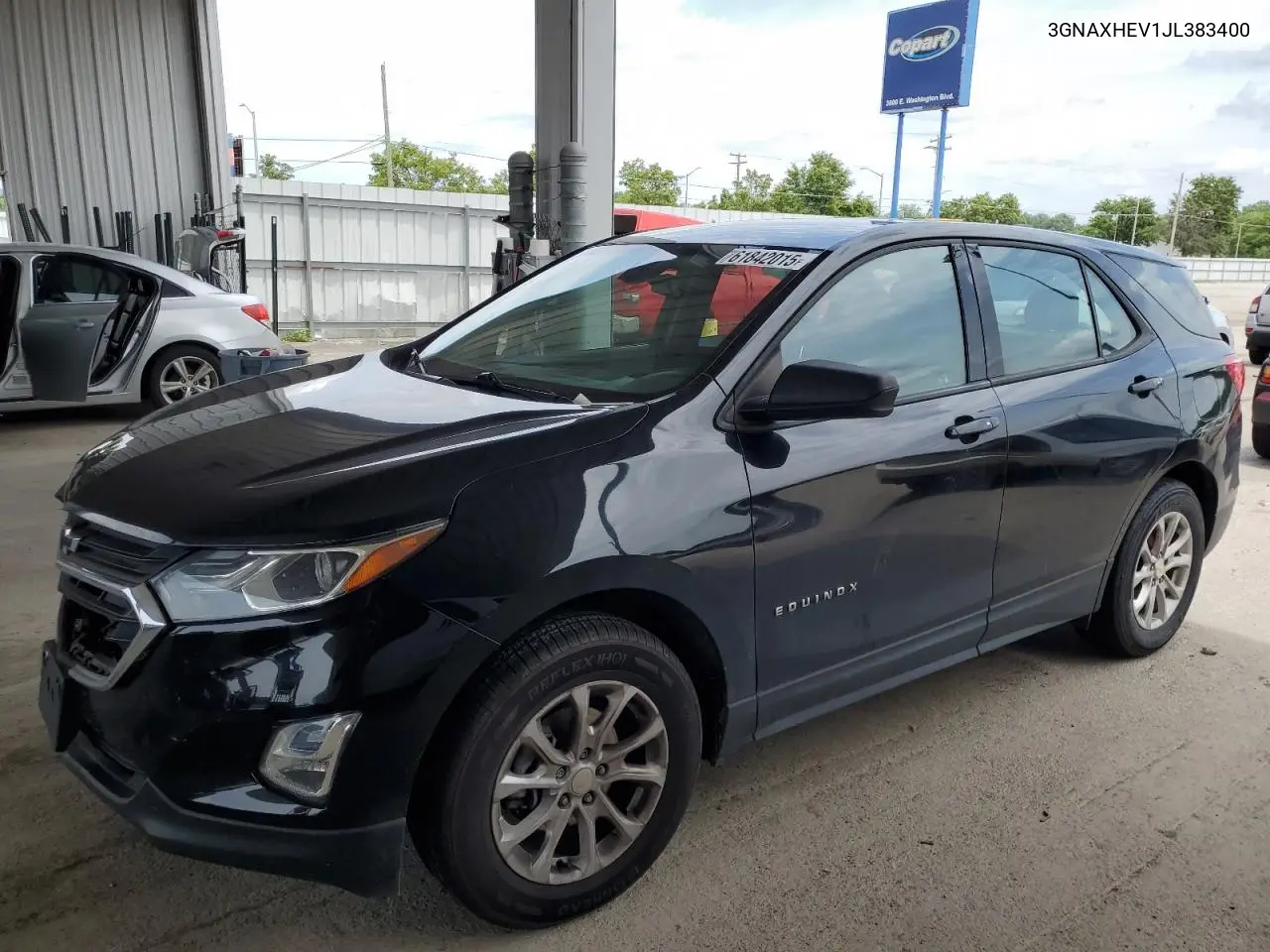 2018 Chevrolet Equinox Ls VIN: 3GNAXHEV1JL383400 Lot: 61842015