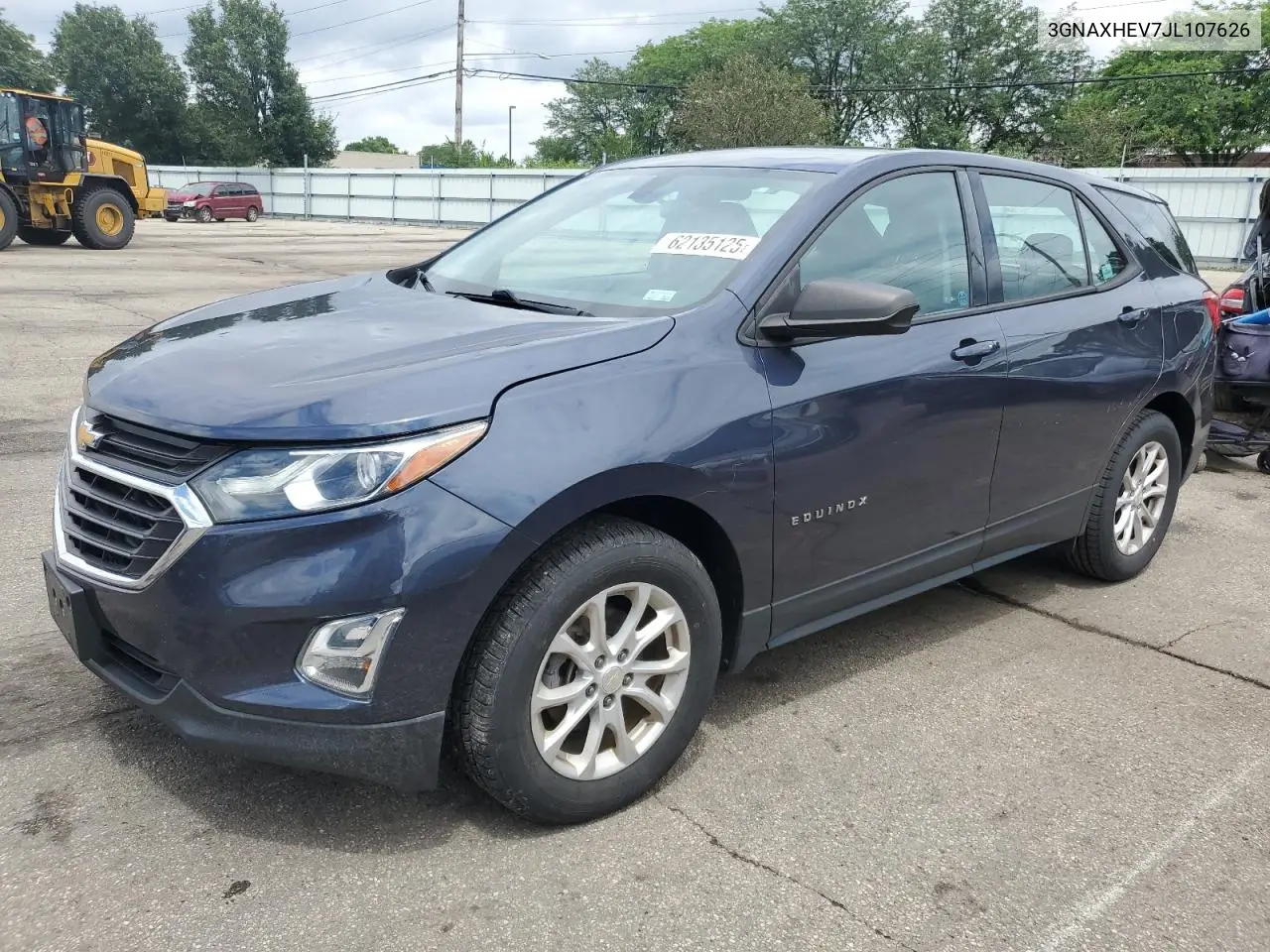 2018 Chevrolet Equinox Ls VIN: 3GNAXHEV7JL107626 Lot: 62135125