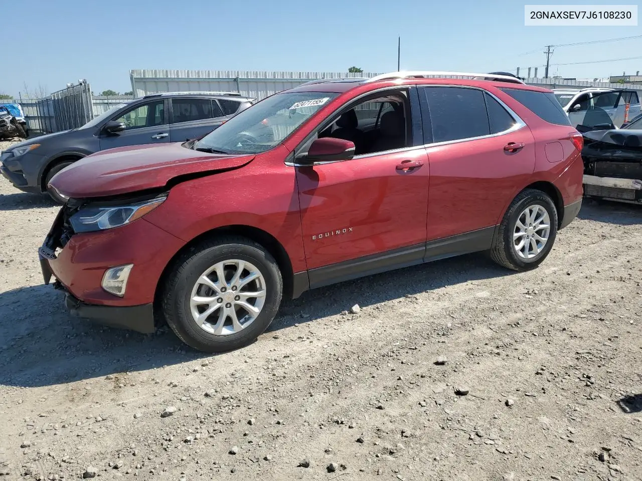 2018 Chevrolet Equinox Lt VIN: 2GNAXSEV7J6108230 Lot: 62471155