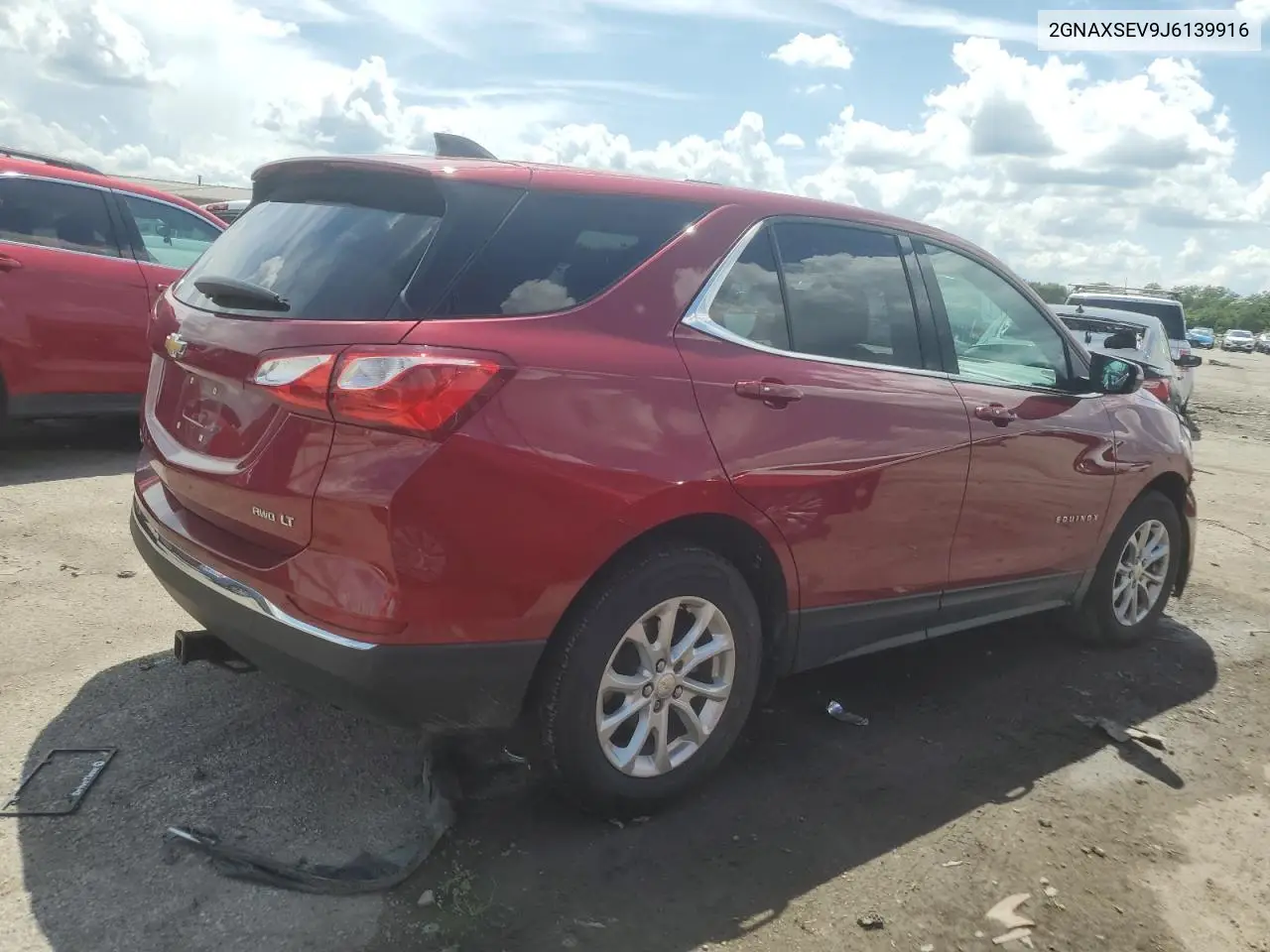2018 Chevrolet Equinox Lt VIN: 2GNAXSEV9J6139916 Lot: 62575585