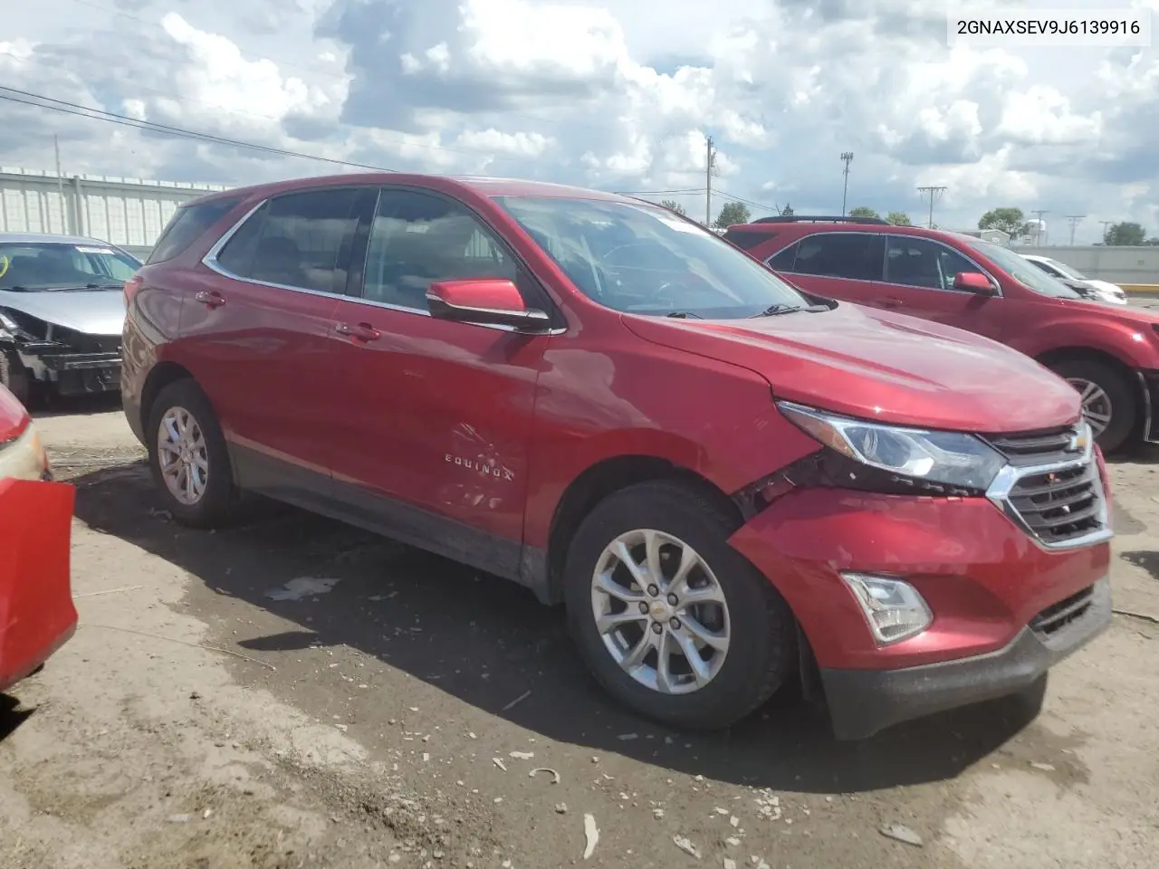 2018 Chevrolet Equinox Lt VIN: 2GNAXSEV9J6139916 Lot: 62575585