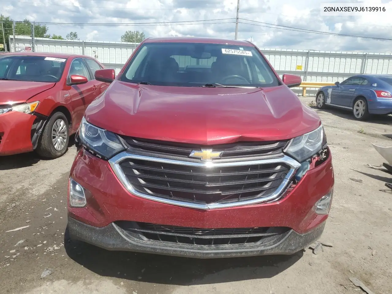 2018 Chevrolet Equinox Lt VIN: 2GNAXSEV9J6139916 Lot: 62575585